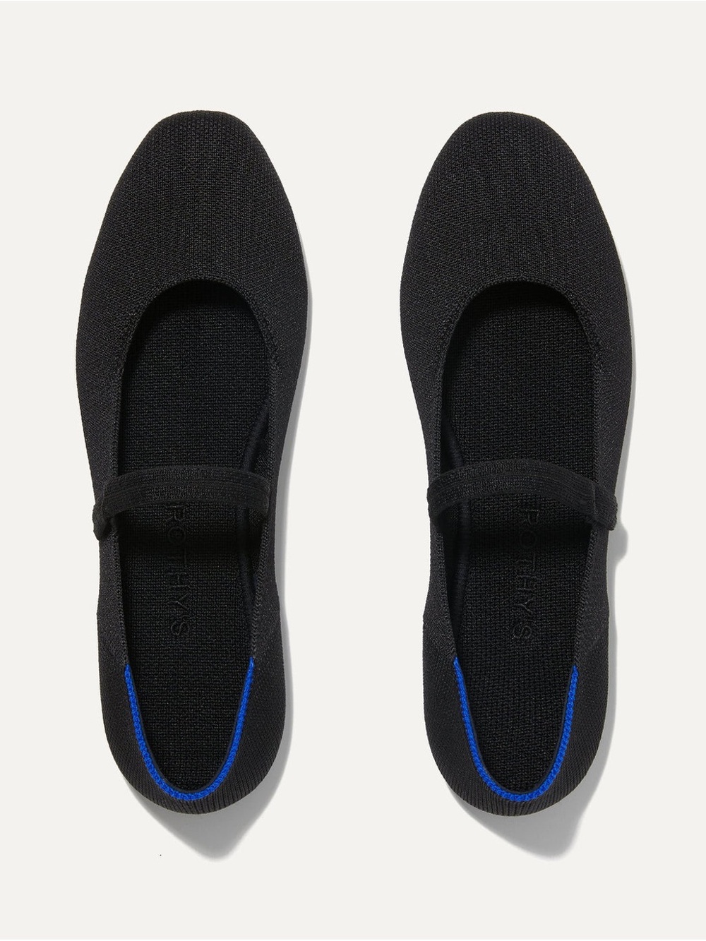 (Worn once) Size 7.5 black ballet flats - Rothy’s Black The Square Mary Jane